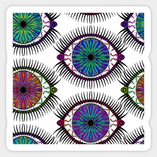 PSYCHEDELIC VISIONARY ART - PSYCHEDELIC EYE - pattern Sticker